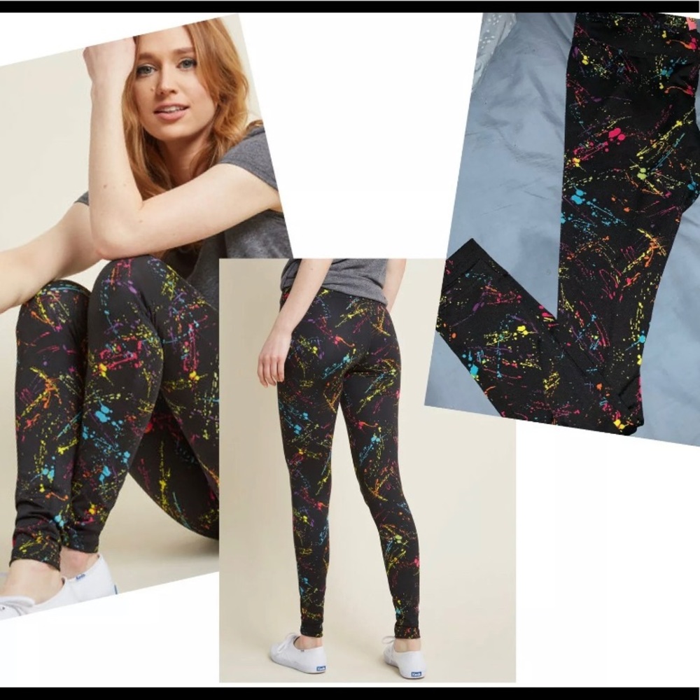 Modcloth, Tipsy Elves, Splatter of Fact leggings.
